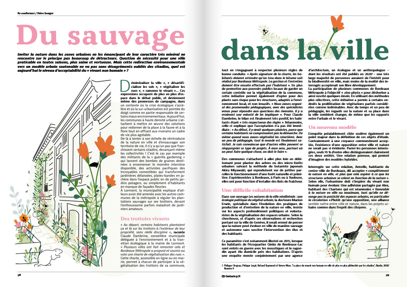 article "Du sauvage dans la ville" Questions de transitions